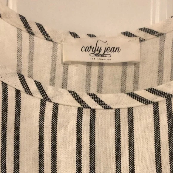 Cotton Striped Dress with Pockets - Picture 4 of 5